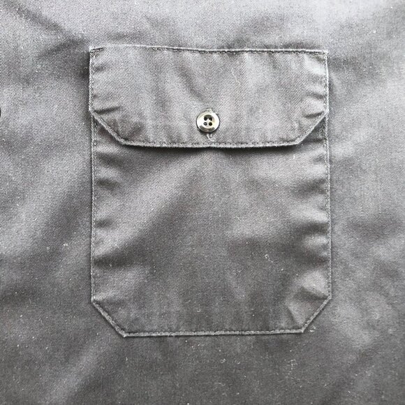 Dickies Mens Work Shirt Size 2XL Long Sleeve Button Up Classic Black Workwear - Picture 8 of 11